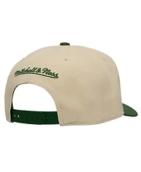 Mitchell & Ness Men's Cream/Green Portland Timbers Upside Down Pro Pinch Snapback Hat