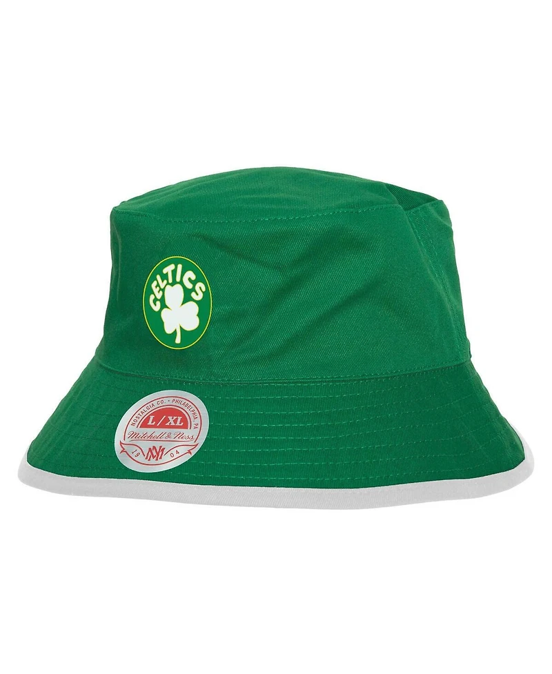 Mitchell & Ness Men's Black/Kelly Green Boston Celtics Flip It Reversible Bucket Hat