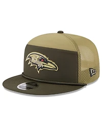 New Era Men's Dark Green Baltimore Ravens 2025 Salute to Service Split Panel 9FIFTY Snapback Hat
