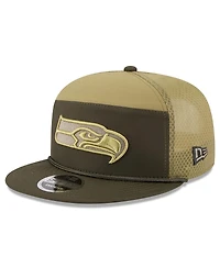 New Era Men's Dark Green Seattle Seahawks 2025 Salute to Service Split Panel 9FIFTY Snapback Hat