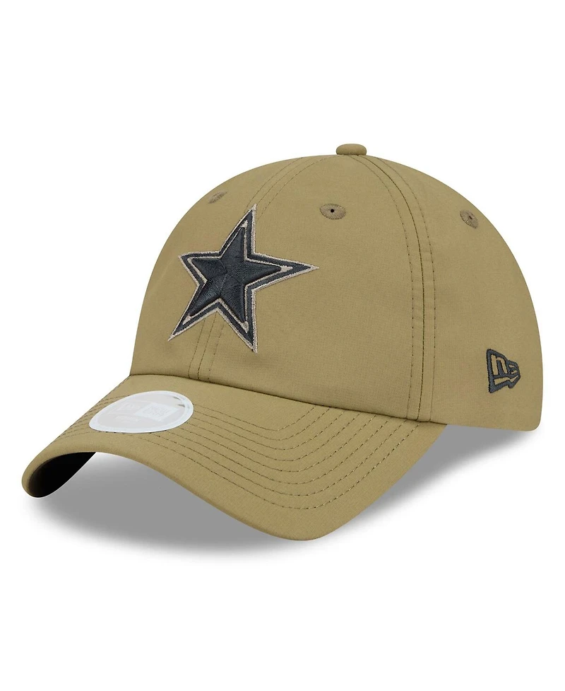New Era Women's Green Dallas Cowboys 2025 Salute to Service Pony Tail Adjustable Hat