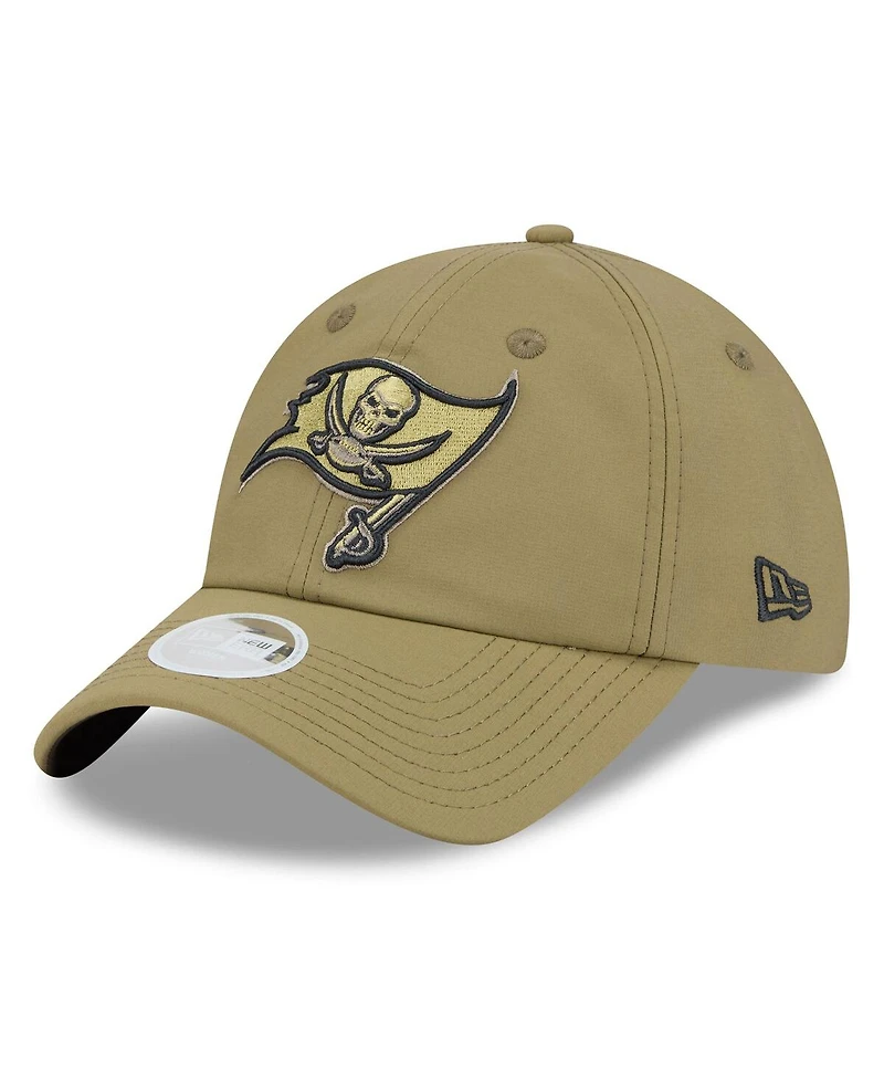 New Era Women's Green Tampa Bay Buccaneers 2025 Salute to Service Pony Tail Adjustable Hat