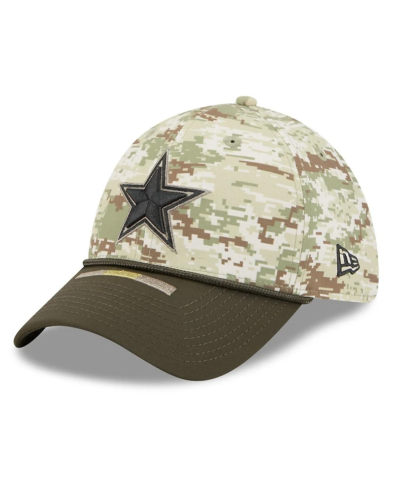 New Era Men's Camo,Dark Green Dallas Cowboys 2025 Salute to Service 39THIRTY Flex Hat