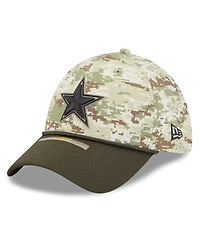 New Era Men's Camo,Dark Green Dallas Cowboys 2025 Salute to Service 39THIRTY Flex Hat