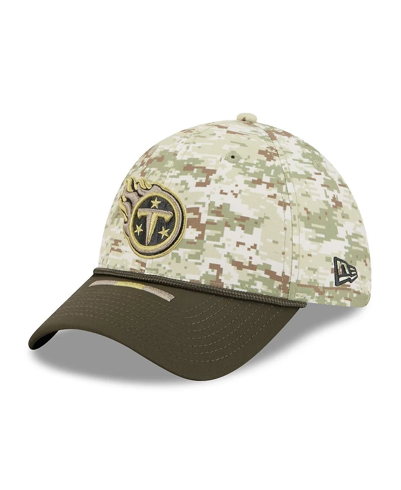 New Era Men's Camo/Dark Green Tennessee Titans 2025 Salute to Service 39THIRTY Flex Hat