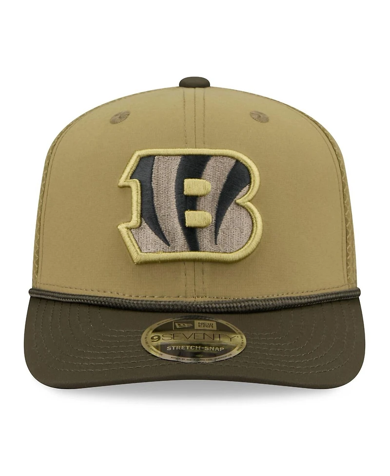 New Era Men's Green/Dark Green Cincinnati Bengals 2025 Salute to Service 9SEVENTY Adjustable Hat
