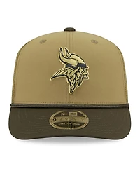 New Era Men's Green/Dark Green Minnesota Vikings 2025 Salute to Service 9SEVENTY Adjustable Hat