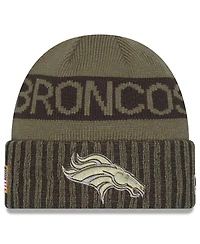 New Era Men's Dark Green Denver Broncos 2025 Salute to Service Cuffed Knit Hat