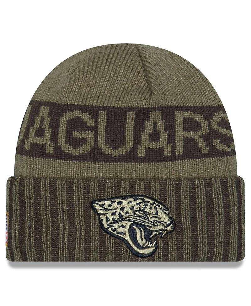 New Era Men's Dark Green Jacksonville Jaguars 2025 Salute to Service Cuffed Knit Hat