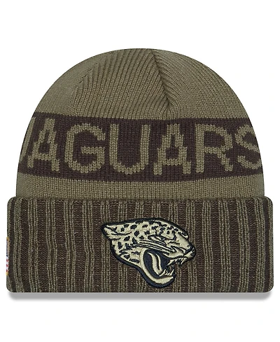 New Era Men's Dark Green Jacksonville Jaguars 2025 Salute to Service Cuffed Knit Hat