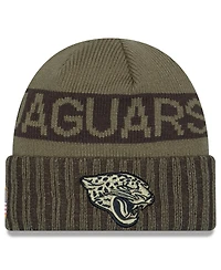 New Era Men's Dark Green Jacksonville Jaguars 2025 Salute to Service Cuffed Knit Hat