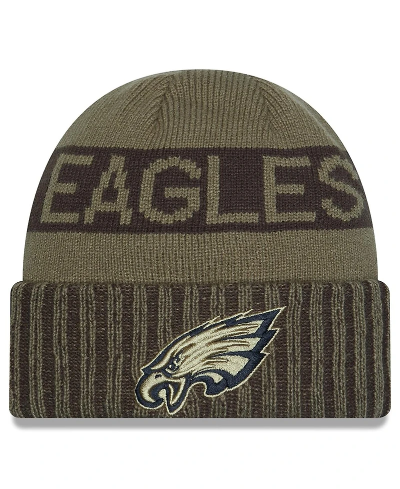 New Era Men's Dark Green Philadelphia Eagles 2025 Salute to Service Cuffed Knit Hat