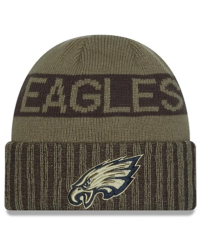 New Era Men's Dark Green Philadelphia Eagles 2025 Salute to Service Cuffed Knit Hat
