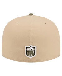 New Era Men's Beige/Olive Miami Dolphins Color Pack A-Frame 59FIFTY Fitted Hat