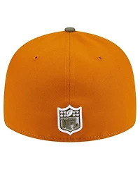 New Era Men's Olive/Brown Las Vegas Raiders Two-Tone Color Pack Split Panel 59FIFTY Fitted Hat