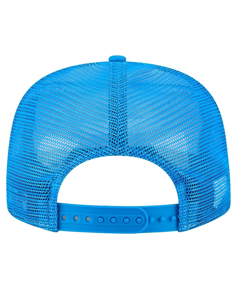 New Era Men's Cream/Blue Detroit Lions Cutout A-Frame 9FIFTY Snapback Hat