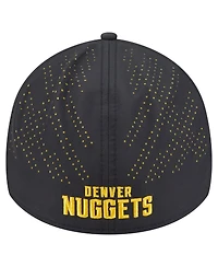 New Era Men's Black Denver Nuggets Night 39THIRTY Flex Hat
