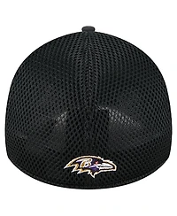 New Era Men's Black Baltimore Ravens Outline 39THIRTY Flex Hat