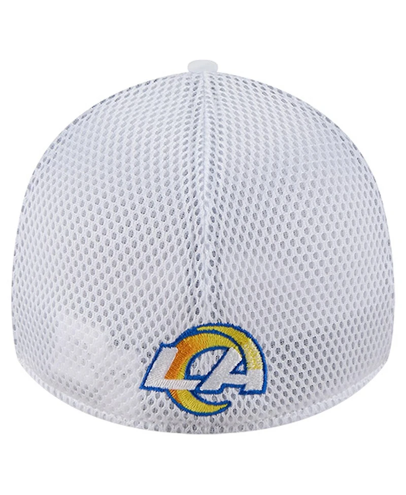 New Era Men's White Los Angeles Rams Outline 39THIRTY Flex Hat