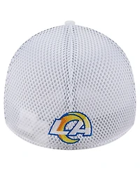 New Era Men's White Los Angeles Rams Outline 39THIRTY Flex Hat
