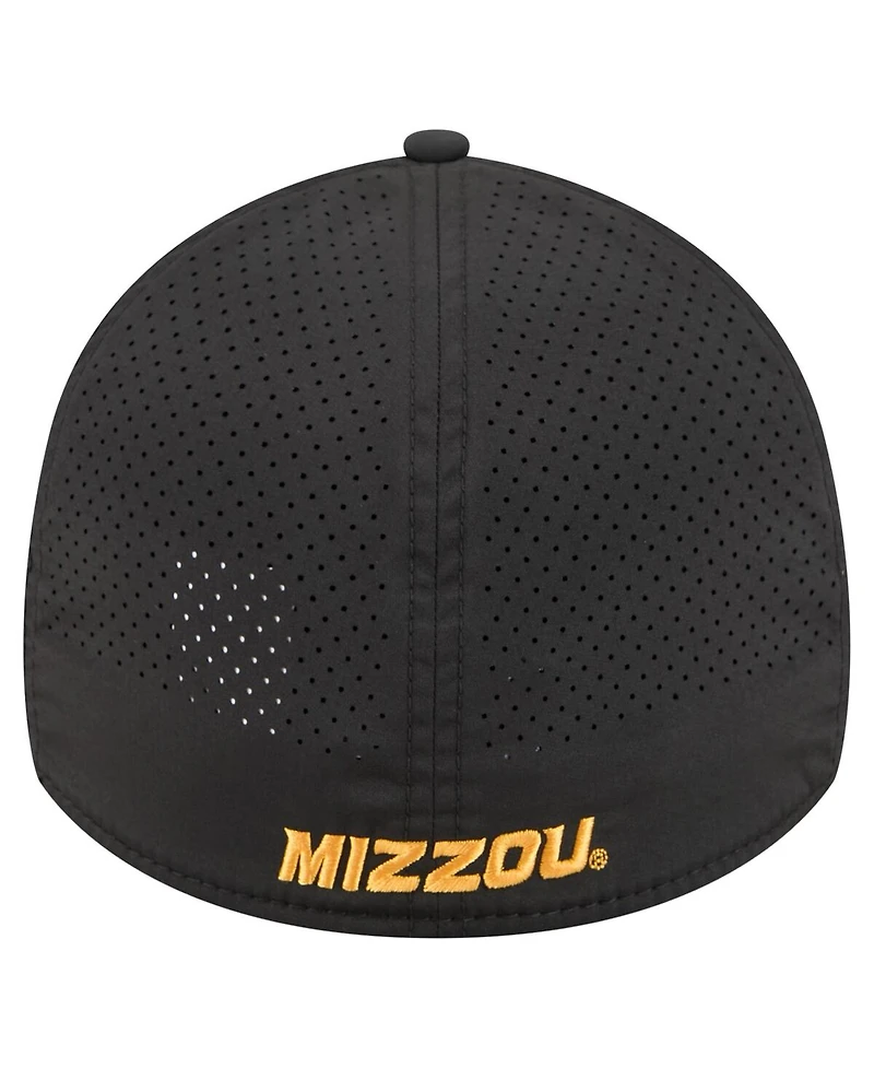 New Era Men's Black Missouri Tigers Rope 39THIRTY Flex Hat
