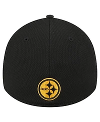 New Era Men's Black Pittsburgh Steelers Scoreboard 39THIRTY Flex Hat
