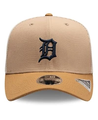 New Era Men's Stone/White Detroit Tigers 9SEVENTY Trucker Adjustable Hat