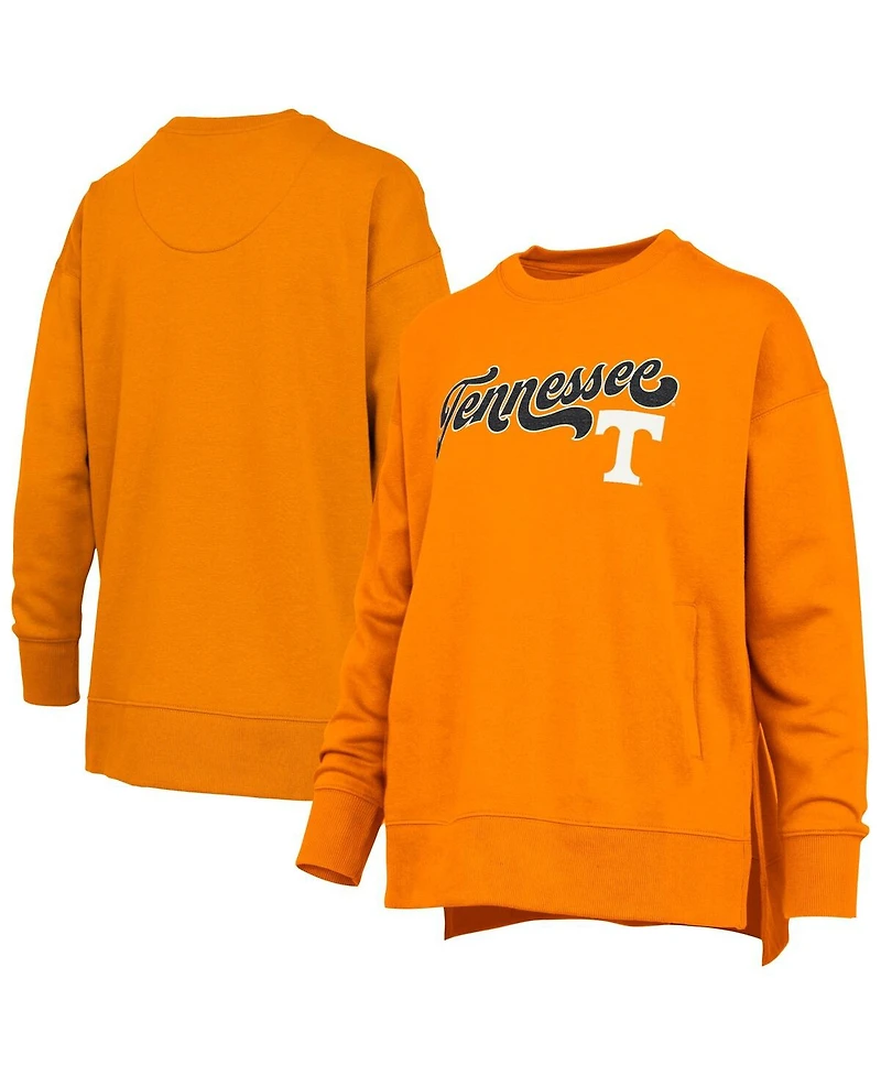 Pressbox Women's Tennessee Orange Tennessee Volunteers Bonanza Chenille Harper Script Sweatshirt