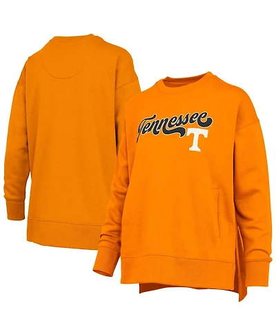 Pressbox Women's Tennessee Orange Tennessee Volunteers Bonanza Chenille Harper Script Sweatshirt