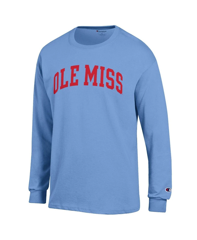 Champion Men's Light Blue Ole Miss Rebels Basic Arch Long Sleeve T-Shirt