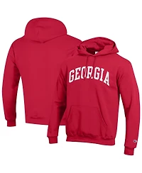 Champion Men's Red Georgia Bulldogs Basic Arch Fleece Pullover Hoodie
