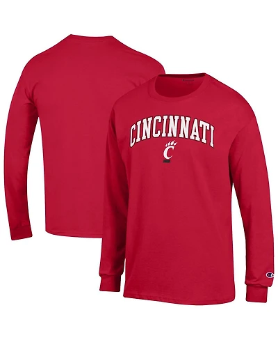Champion Men's Red Cincinnati Bearcats Arch Over Logo Long Sleeve T-Shirt