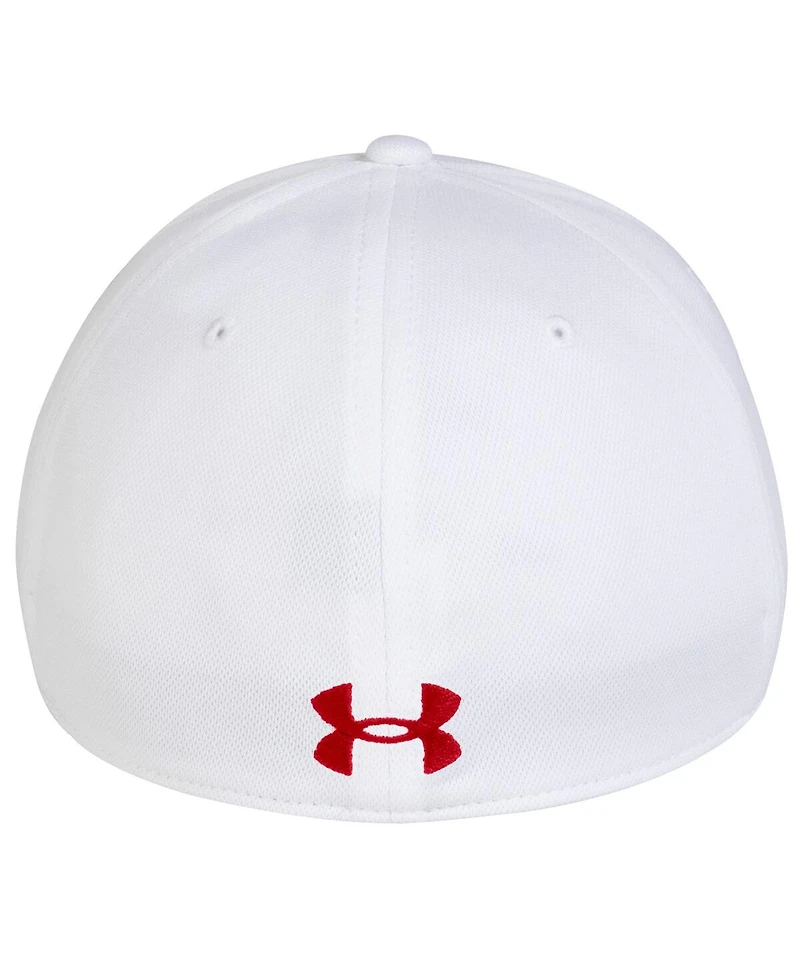 Under Armour Men's White Utah Utes Sideline Blitzing Accent Flex Hat