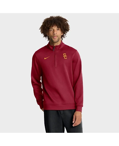 Nike Men's Cardinal Usc Trojans 2025 Coaches Premium Dri-fit Half-Zip Pullover Sweatshirt