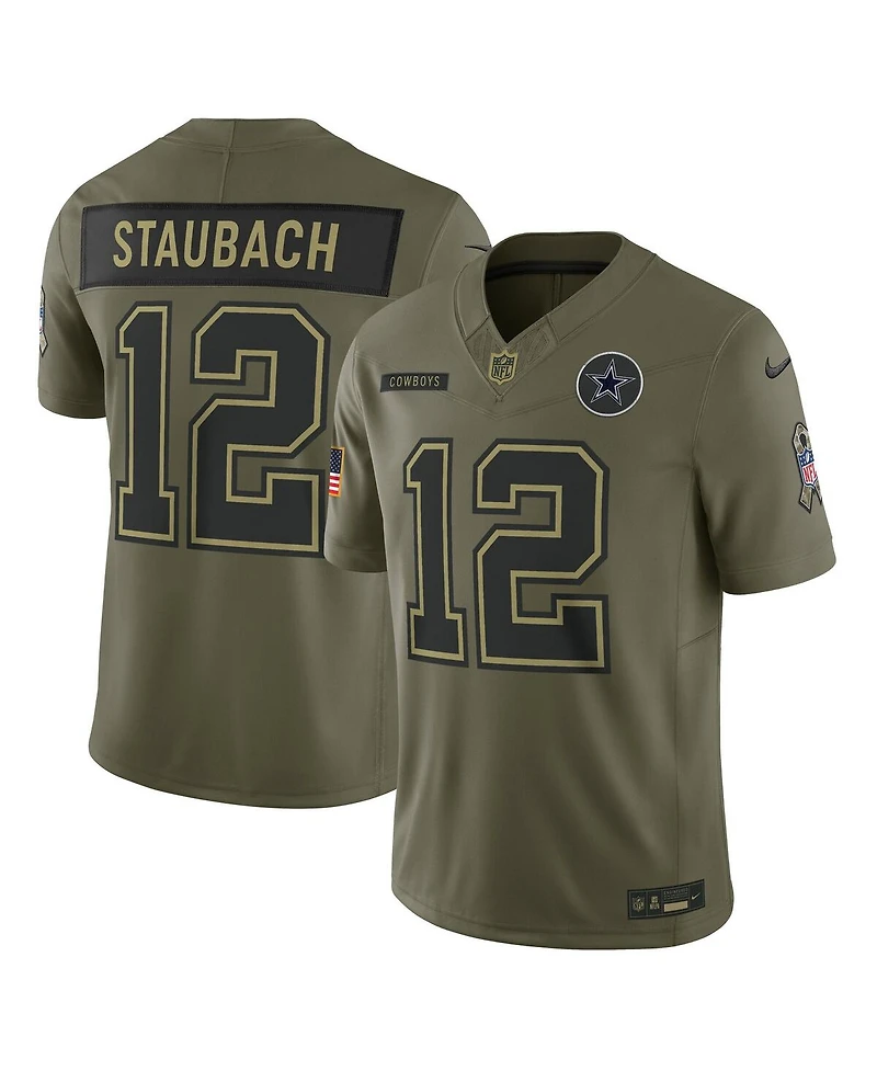 Nike Men's Roger Staubach Olive Dallas Cowboys 2025 Salute to Service Retired Limited Jersey