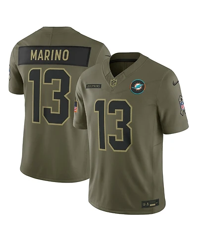 Nike Men's Dan Marino Olive Miami Dolphins 2025 Salute to Service Retired Limited Jersey
