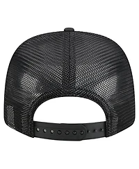 New Era Men's Black New York Knicks Quilted Nylon 9SEVENTY Trucker Adjustable Hat