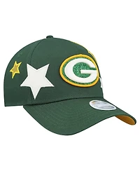 New Era Women's Green Bay Packers Stardom A-Frame 9FORTY Adjustable Hat