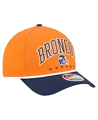 New Era Men's Orange Denver Broncos Arch 9FORTY A-Frame Adjustable Hat