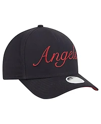 New Era Women's Navy Los Angeles Angels Metallic A-Frame 9FORTY Adjustable Hat