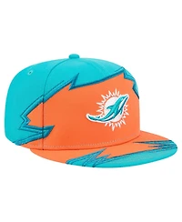 New Era Men's Aqua/Orange Miami Dolphins Break 59FIFTY Fitted Hat