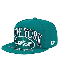 New Era Men's Green York Jets Oversized 59FIFTY Fitted Hat