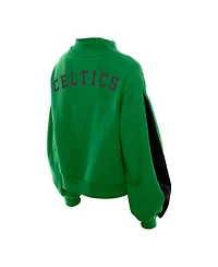 New Era Women's Kelly Green Boston Celtics Sport Night Balloon Sleeves Sweatshirt
