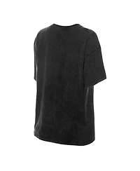New Era Women's Black Los Angeles Lakers Throwback Mineral Wash Oversized T-Shirt
