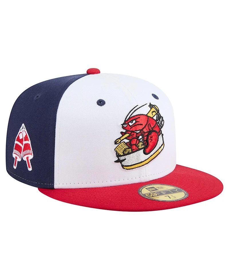 New Era Men's White Portland Sea Dogs Theme Nights 59FIFTY Fitted Hat