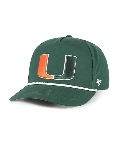 '47 Brand Men's Green Miami Hurricanes Rope Hitch Adjustable Hat