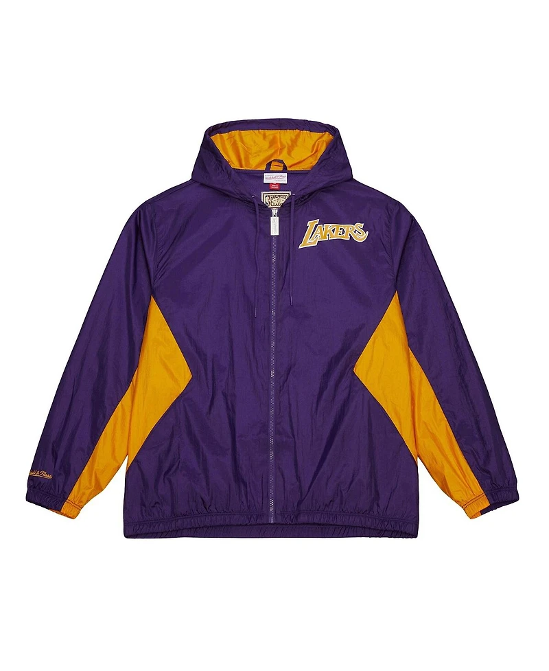 Mitchell & Ness Men's Purple Los Angeles Lakers Playmaker Full-Zip Windbreaker Jacket