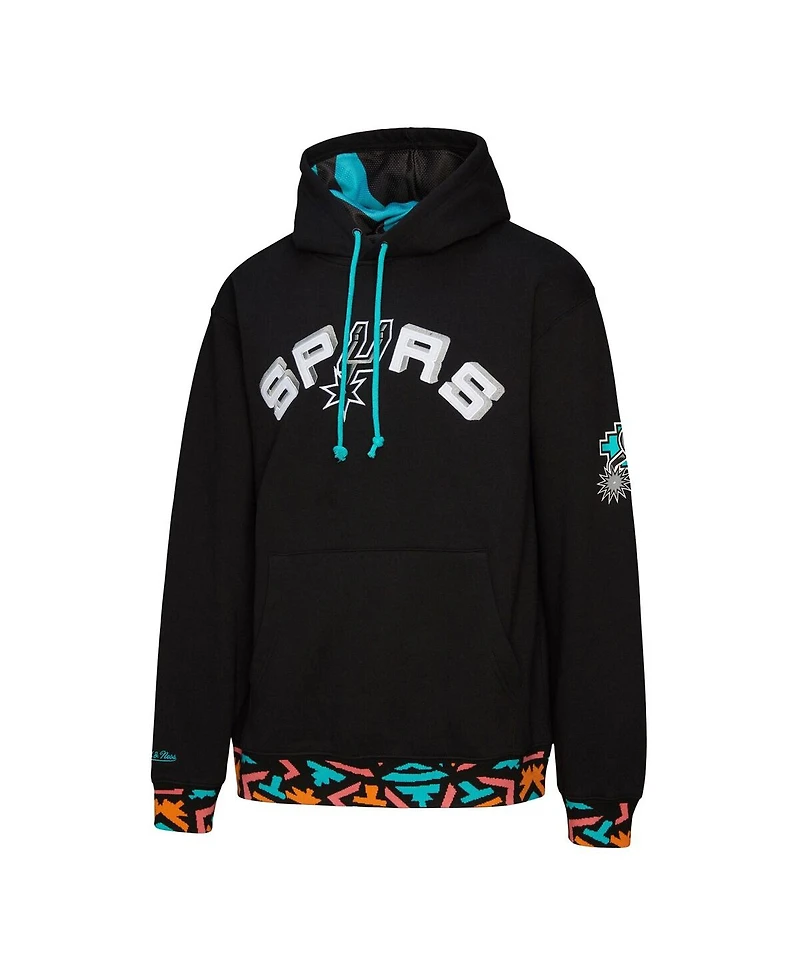 Mitchell & Ness Men's and Women's Black San Antonio Spurs Vintage Heavyweight Hoodie