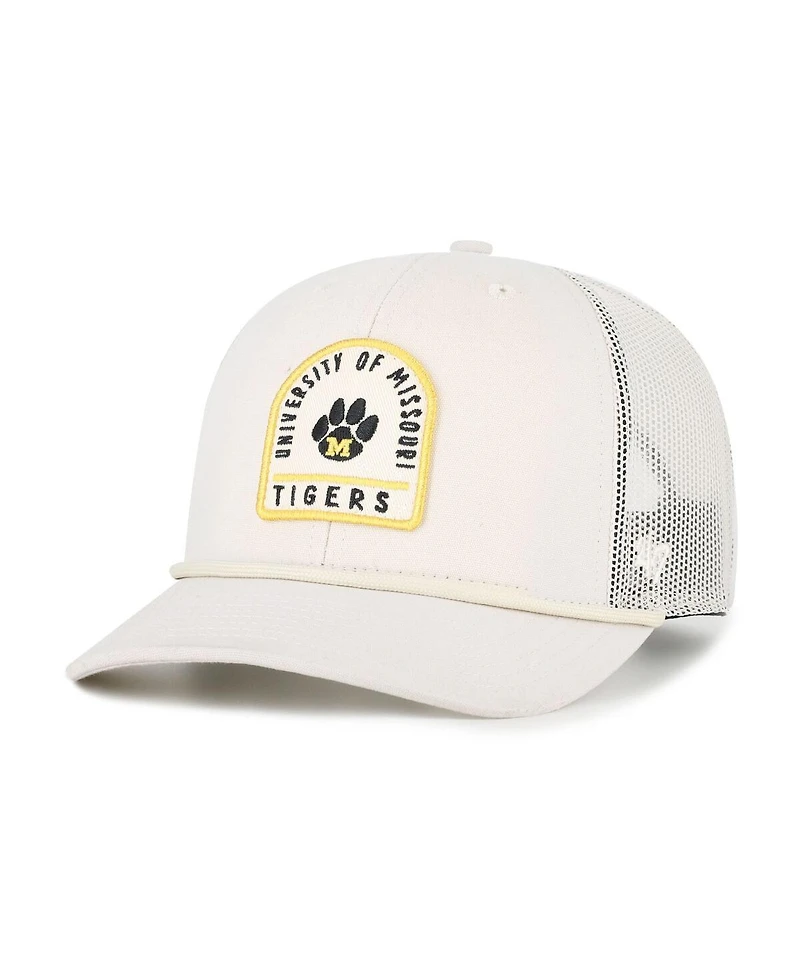 '47 Brand Men's and Women's Cream Missouri Tigers Core Inline Gravestone Adjustable Trucker Hat