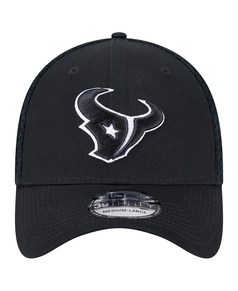 New Era Men's Black Houston Texans Main Neo 39THIRTY Flex Hat